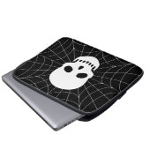スパイダーウェブスカルエレクトロニクスバッグ ラップトップスリーブ (正面下部)