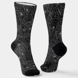 スパイダーウェブダークエステティックゴシックハロウィーン ソックス