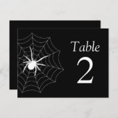 スパイダーウェブテーブル番号(黒/白) ポストカード (正面/裏面)