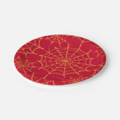 スパイダーウェブデザイン紙プレート ペーパープレート (アングル)