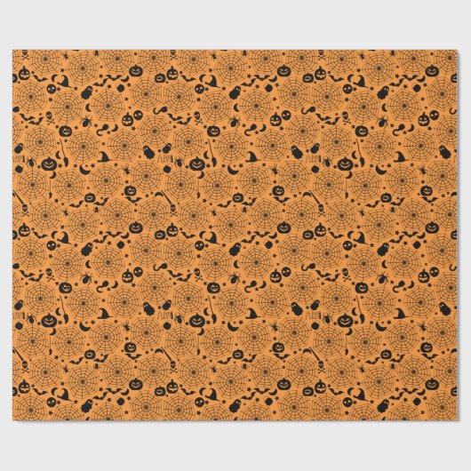 スパイダーウェブハロウィンカスタムの色 ラッピングペーパー (フラット)