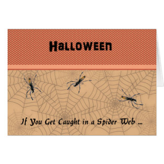 スパイダーウェブハロウィーンカード