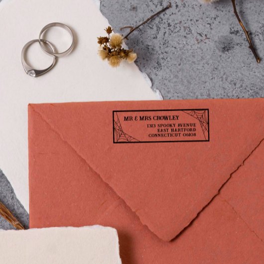 スパイダーウェブハロウィーンゴシックミスター&ミセス セルフインキングスタンプ