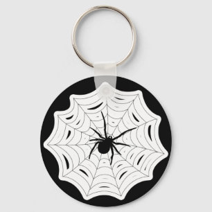 スパイダーウェブハロウィーン不気味不気味なバグデザイン キーホルダー
