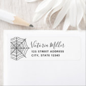 スパイダーウェブハロウィーン差出人住所ラベル ラベル (インサイチュ)