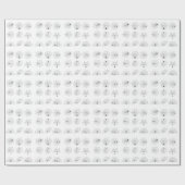 スパイダーウェブハロウィーン白黒デザイン ラッピングペーパー (フラット)