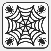 スパイダーウェブハロウィーン スクエアシール (正面)