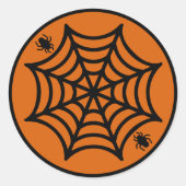 スパイダーウェブハロウィーン ラウンドシール (正面)
