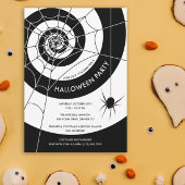 スパイダーウェブハローウィンパーティ招待状 招待状