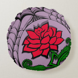 スパイダーウェブバラパステルゴシック引用文 ラウンドクッション