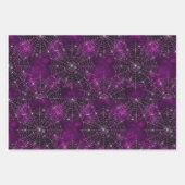 スパイダーウェブパープルデザインラッピング紙シート ラッピングペーパーシート (正面3)