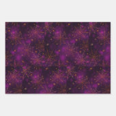 スパイダーウェブパープルデザインラッピング紙シート ラッピングペーパーシート (正面2)