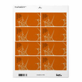 スパイダーウェブフラクタル背景出荷ラベル ラベル (フルシート)