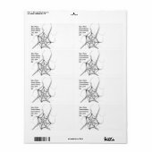 スパイダーウェブフラクタル背景出荷ラベル ラベル (フルシート)