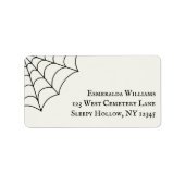 スパイダーウェブブラック&ホワイト差出人住所 ラベル (正面)