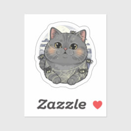 スパイダーウェブブリット – British Shorthair Catハロウィーン シール