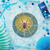 スパイダーウェブ不気味ハローウィンパーティ ペーパープレート (パーティー)