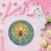 スパイダーウェブ不気味ハローウィンパーティ ペーパープレート (パーティー)