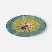 スパイダーウェブ不気味ハローウィンパーティ ペーパープレート (アングル)