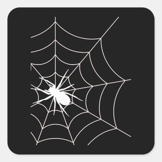 スパイダーウェブ妊娠の発表ハロウィーン スクエアシール (正面)