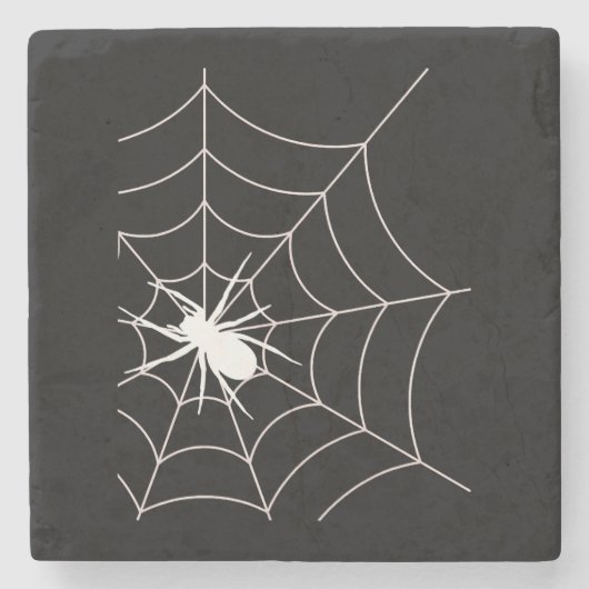 スパイダーウェブ妊娠の発表ハロウィーン ストーンコースター (正面)