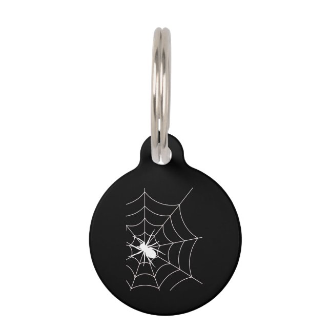スパイダーウェブ妊娠の発表ハロウィーン ペット　ネームタグ (正面)