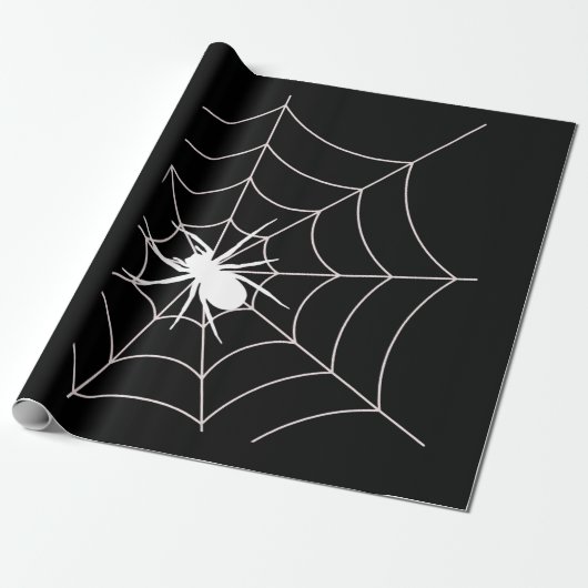 スパイダーウェブ妊娠の発表ハロウィーン ラッピングペーパー (アンロールド)