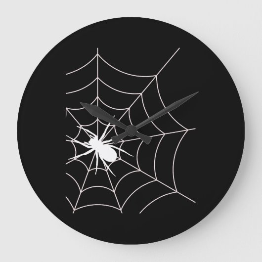 スパイダーウェブ妊娠の発表ハロウィーン ラージ壁時計 (正面)