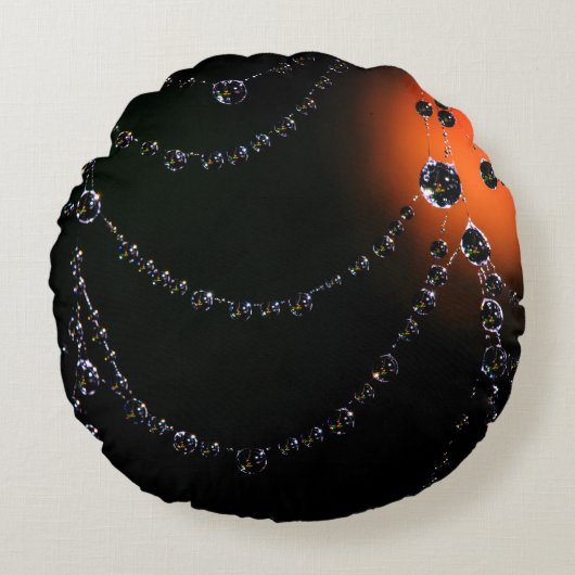 スパイダーウェブ宝石ラウンド装飾用クッション ラウンドクッション (正面)