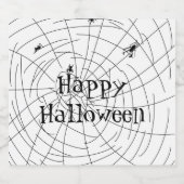 スパイダーウェブ手描きドードル ビールラベル (シングルラベル)