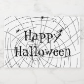 スパイダーウェブ手描きドードル フードラベル (シングルラベル)