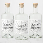 スパイダーウェブ手描きドードル リキュールボトルラベル (ボトル)