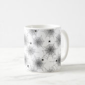 スパイダーウェブ白黒ハロウィンマグ コーヒーマグカップ (正面右)