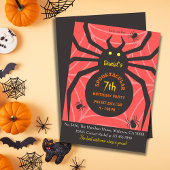 スパイダーウェブ第7誕生日不気味ハローウィンパーティ 招待状