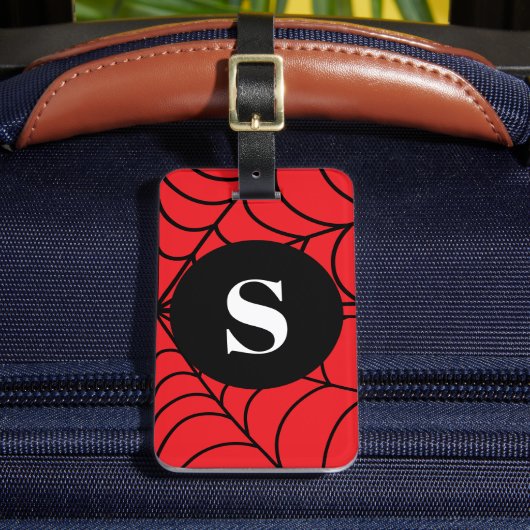 スパイダーウェブ オーダーメイド 名前入りイニシャル ラゲッジタグ (正面インサイチュ2)