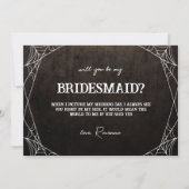 スパイダーウェブ ゴスウェディング 花嫁の仲間になってくれる？ 招待状 (正面)