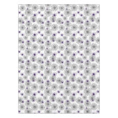 スパイダーウェブ&パープルスパイダーズのハロウィンホワイトパターン テーブルクロス (正面)