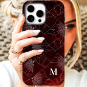 スパイダーウェブ モノグラム ダークレッド Case-Mate iPhoneケース
