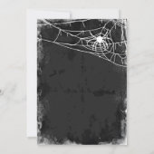 スパイダーウェブ+ヴィンテージスクリプトデサイードハローウィンパーティ 招待状 (裏面)