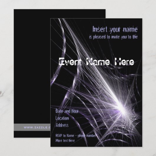 スパイダーウェブ 招待状 (正面/裏面)