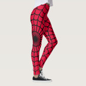 スパイダーウェブ 赤 パターン レギンス (右)