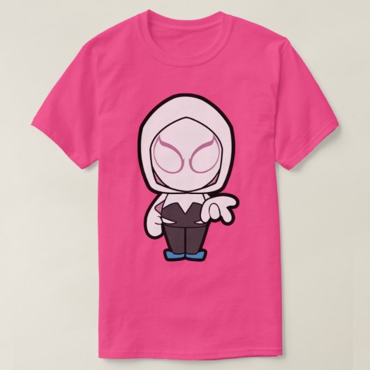 スパイダーウーマングウェンステイシーチビ(小さくかわいく書いた感じ) Tシャツ (デザイン正面)