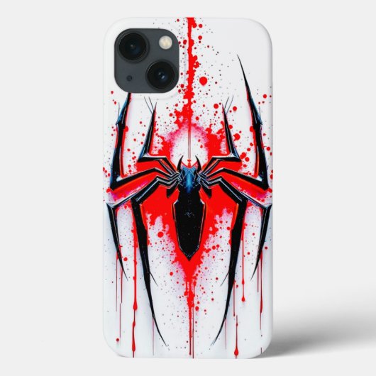 スパイダーエンブレム:アーティスティックレッドスプラッターケース Case-Mate iPhoneケース (裏面)