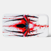 スパイダーエンブレム:アーティスティックレッドスプラッターケース Case-Mate iPhoneケース (裏面 (横))