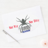 スパイダーオーバルステッカーをラリー 楕円形シール (封筒)