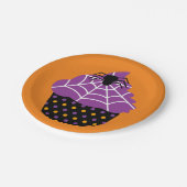 スパイダーカップケーキハロウィーン ペーパープレート (アングル)