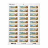 スパイダーカニビーチライフコースト差出人住所 ラベル (フルシート)