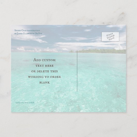 スパイダーカニ図解入りの、写真付きのカスタムすべての行事 ポストカード (裏面)