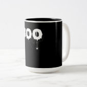 スパイダーギフト |ハロウィンおもしろいの怖い小さなクモ ツートーンマグカップ (正面右)