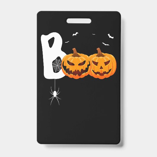 スパイダーギフト | ハロウィン かぼちゃ クモ バッジ (正面)